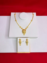 Pure Silver Gold Plated Necklace Set (GPS 3)
