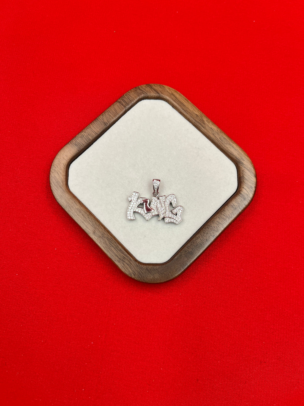 Iced King Drip Silver Pendant