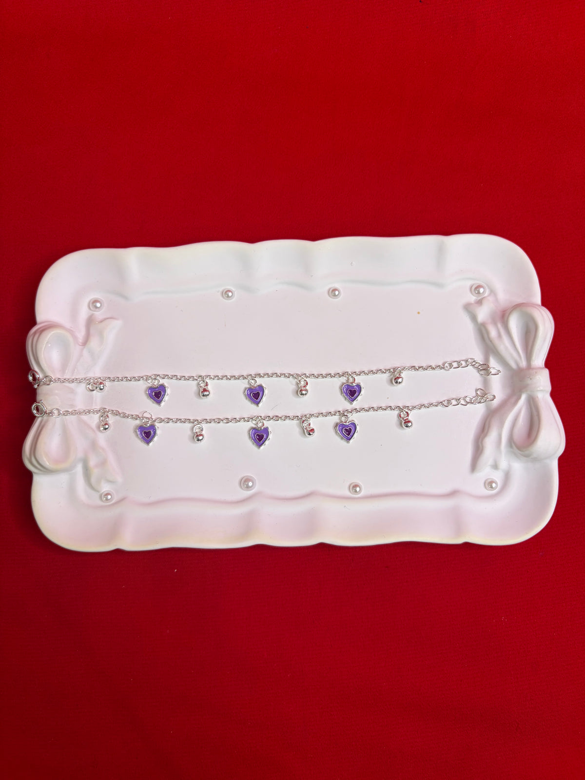 Pure Silver Kids Anklets 6.5-7.5 (KA77)