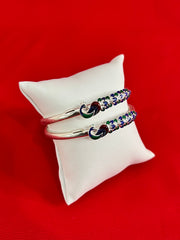 Pure Silver Pair Bangle 2.2