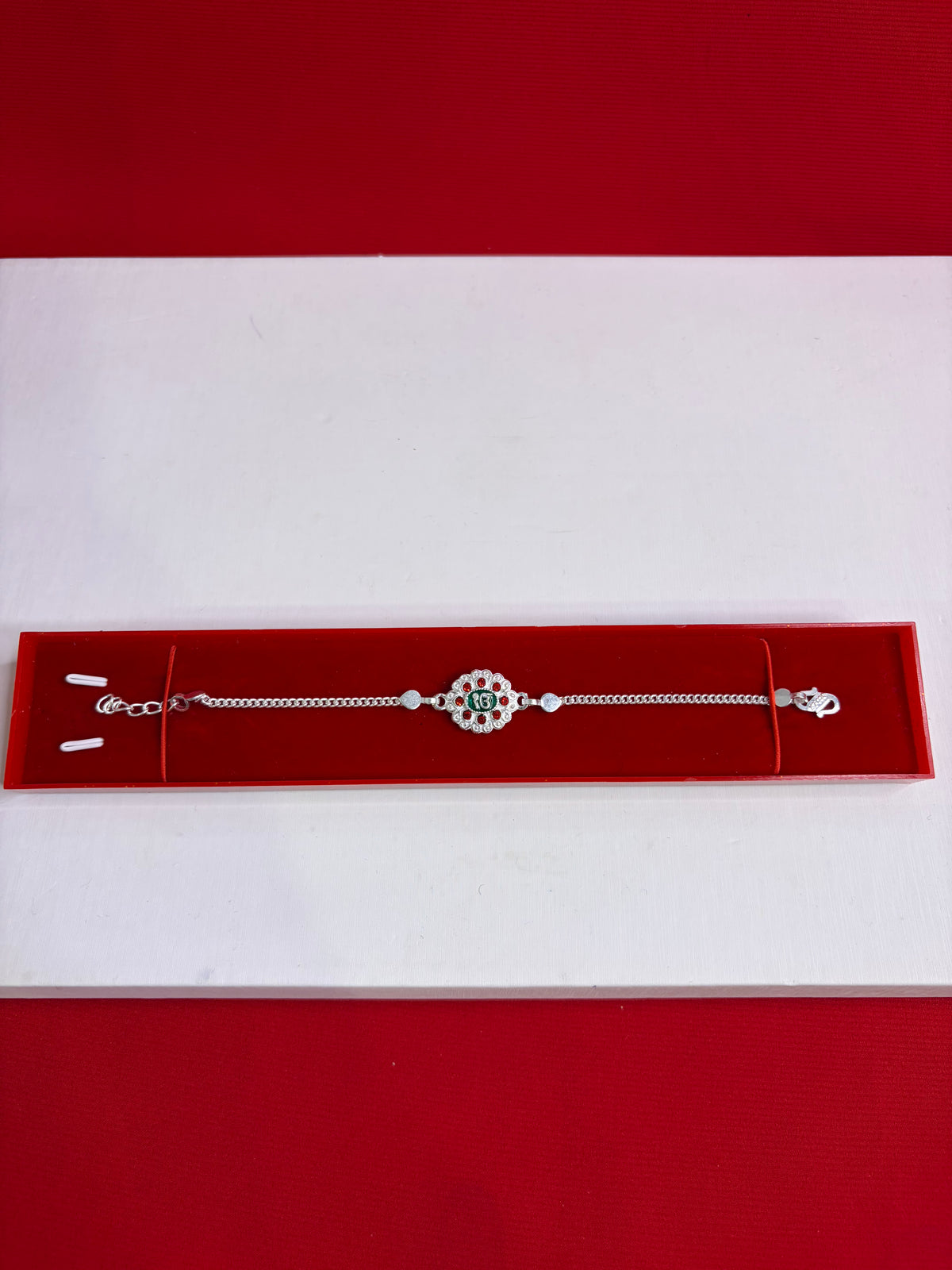 Pure Silver Rakhi Bracelet 7.0-7.5”(SR35)
