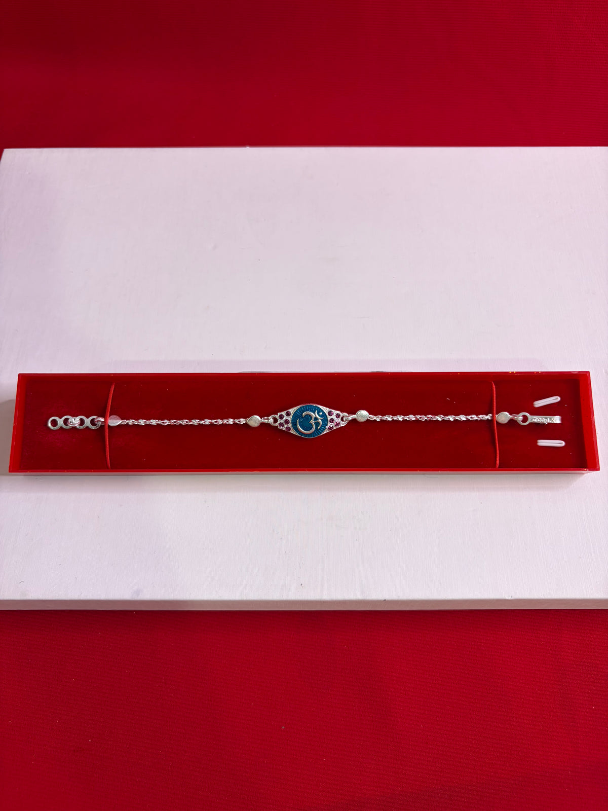 Pure Silver Rakhi Bracelet 7.2-8”(SR29)
