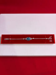 Pure Silver Rakhi Bracelet 7.2-8”(SR29)