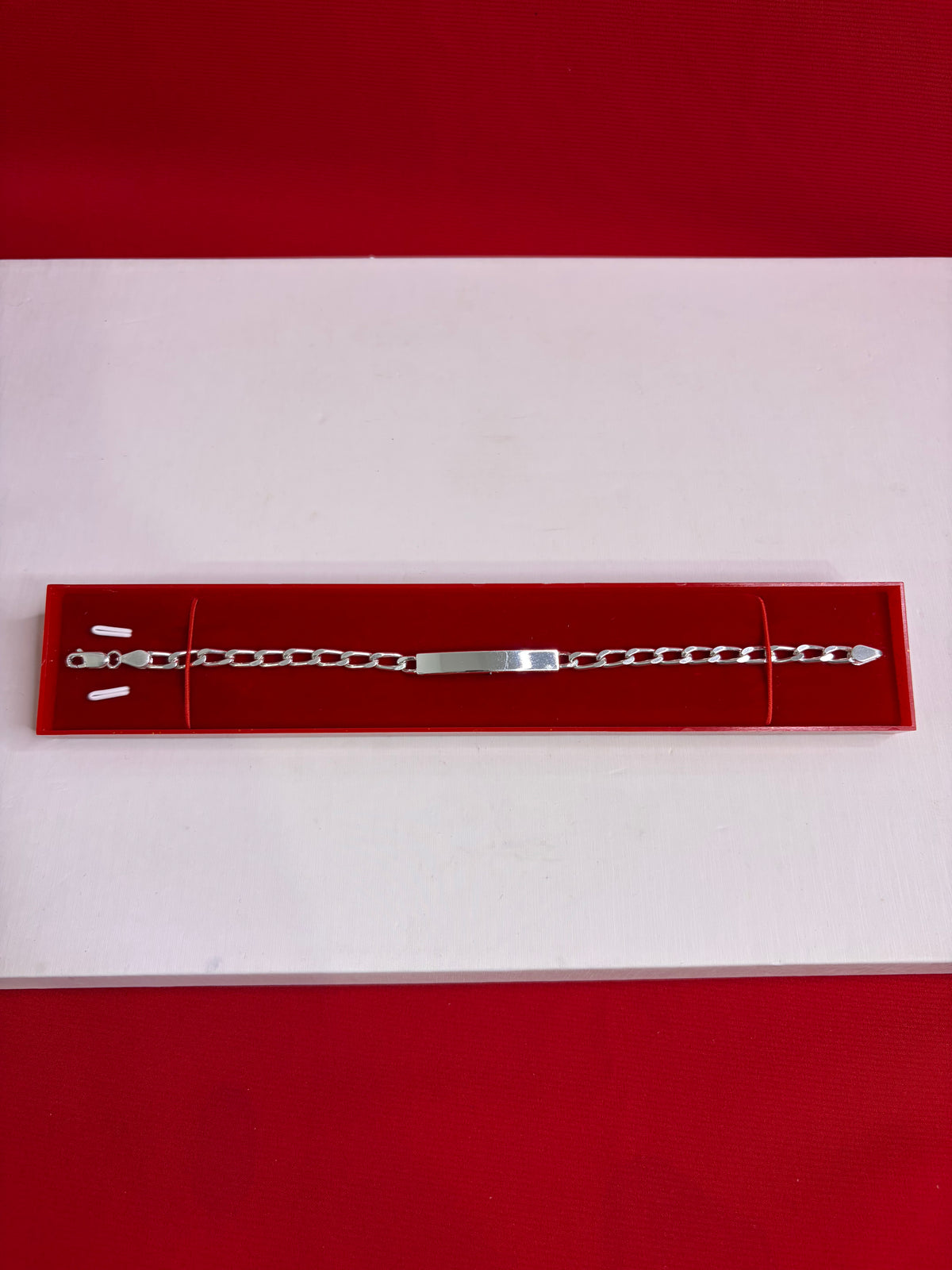 Pure Silver Rakhi Name Engraving Bracelet (NB3)