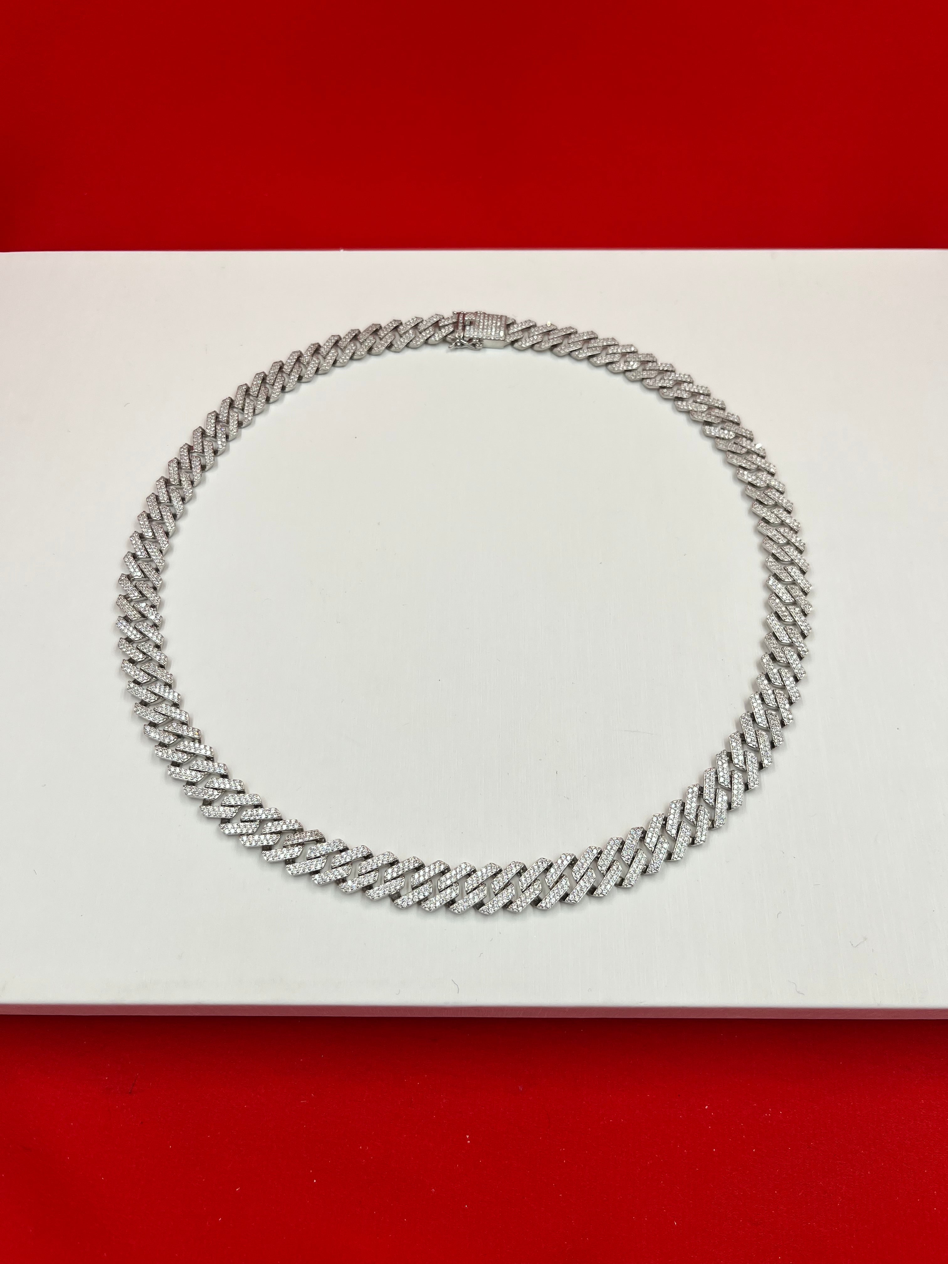 Iced-Out Pure Silver Chain 22”