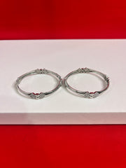 Pure Silver Bangle Pair 2.1