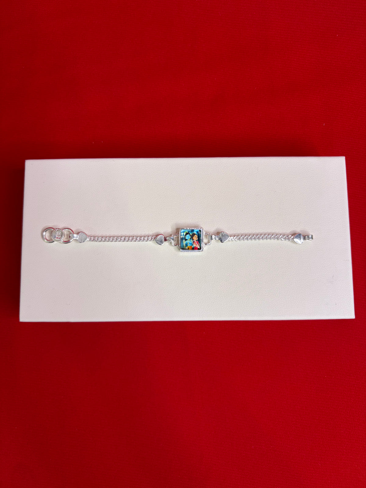 Kids Pure Silver Rakhi Bracelet (KSR4)
