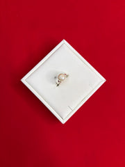 Pure Silver Pearl Ring Size 6 (PR17)