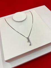 Pure Silver “J” Pendant Necklace