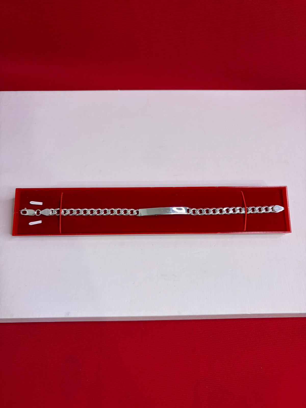 Pure Silver Rakhi Name Engraving Bracelet (NB12)