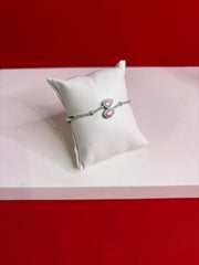 Women’s Pure Silver Bangle Bracelet (SB120)