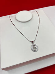 Om Silver Pendant Necklace