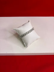 Men Silver Icedout Bracelet 8.0” (MB87)