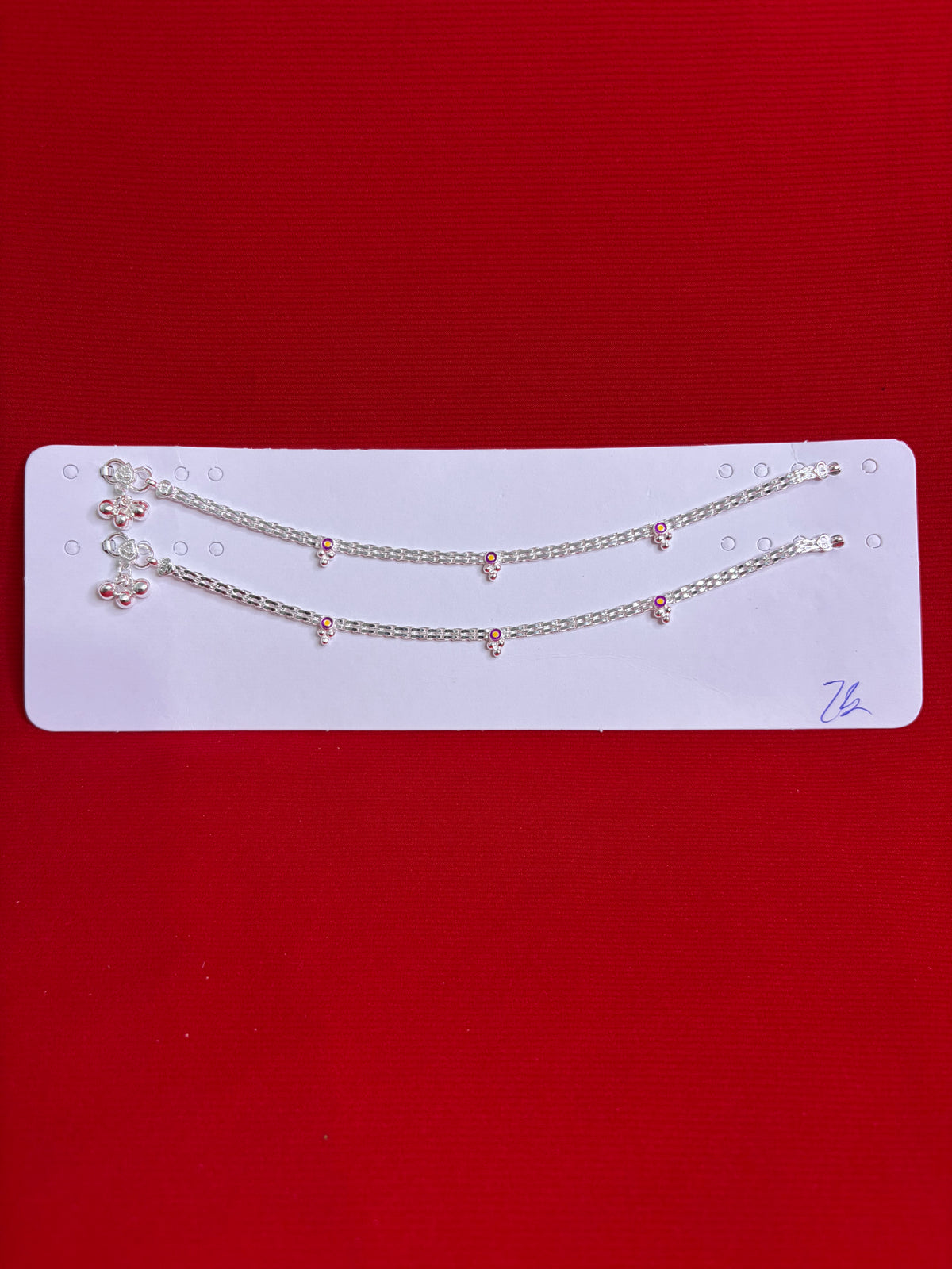 Pure Silver Anklets (7.5 Inch) (KA114)