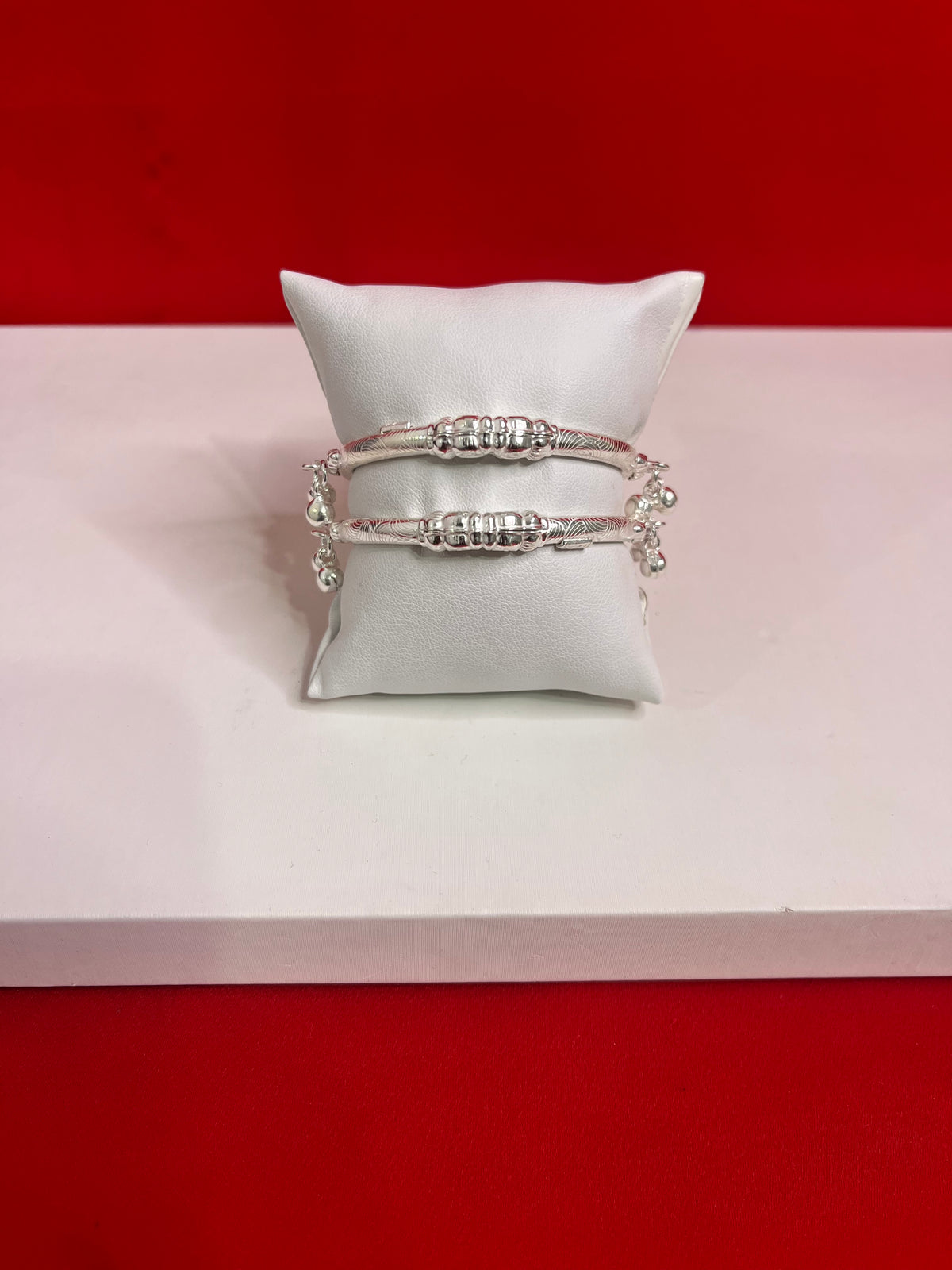 Pure Silver Ghungro Bangle Pair 2.0 (SB73)
