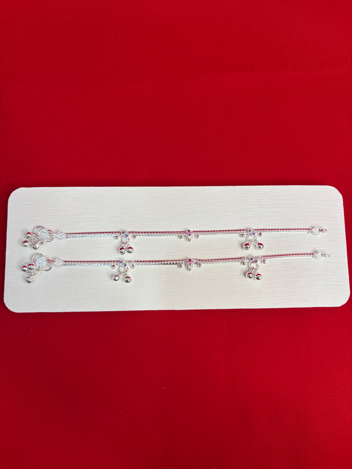 Pure Silver Kids Anklets (7.5 Inch) (KA137)