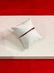 Pure Silver Red meena Bangle 2.3