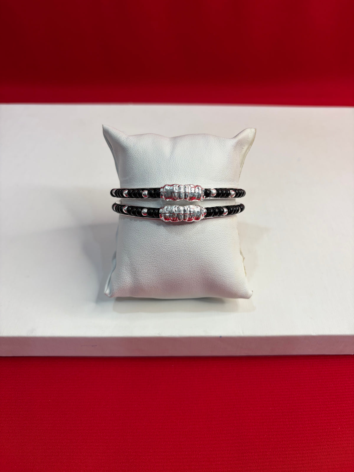 Pure Silver Black Moti (Najariye) Bangles, S-2.2 (SB134)