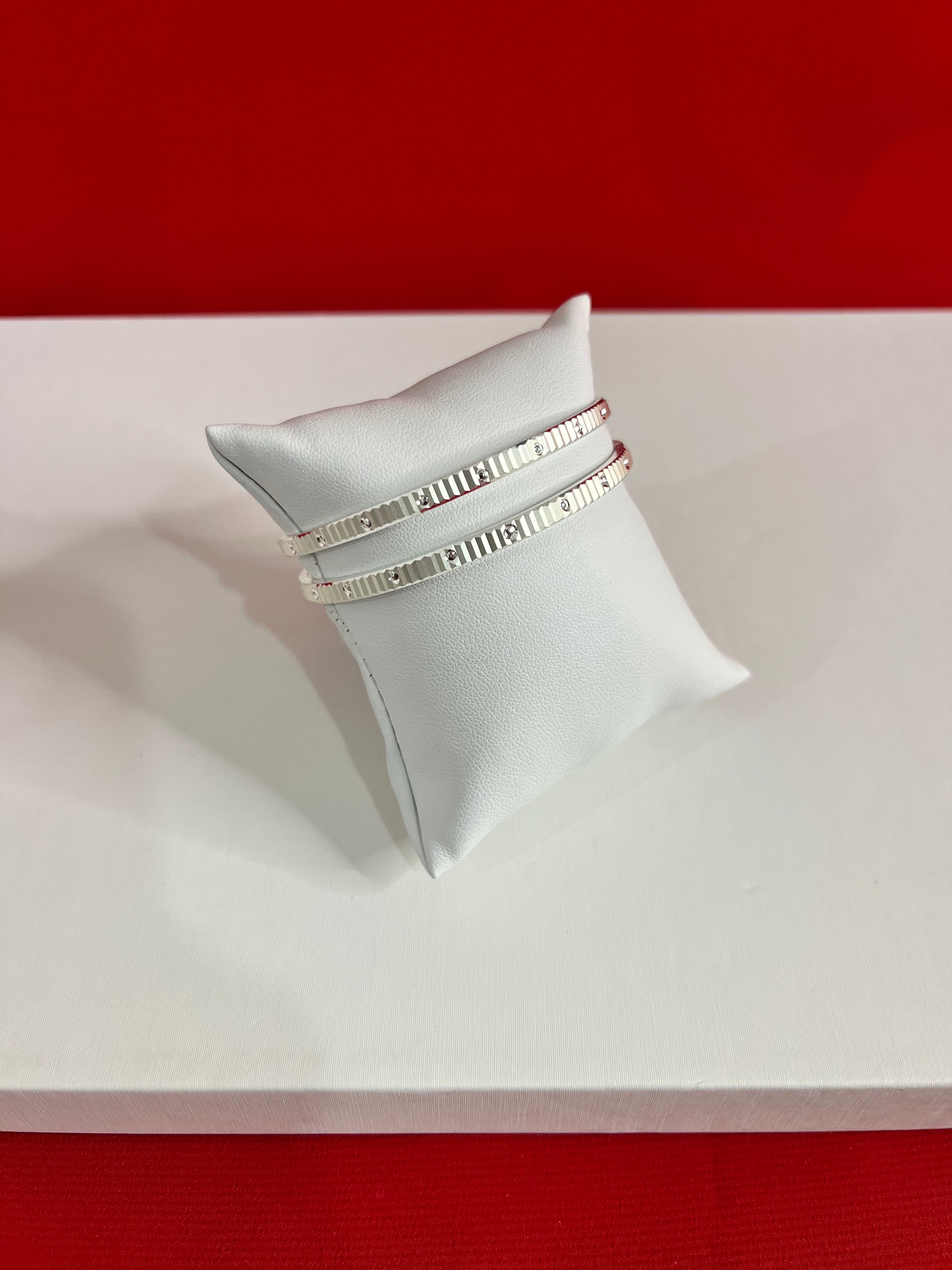 Pure Silver Bangle Pair 2.3
