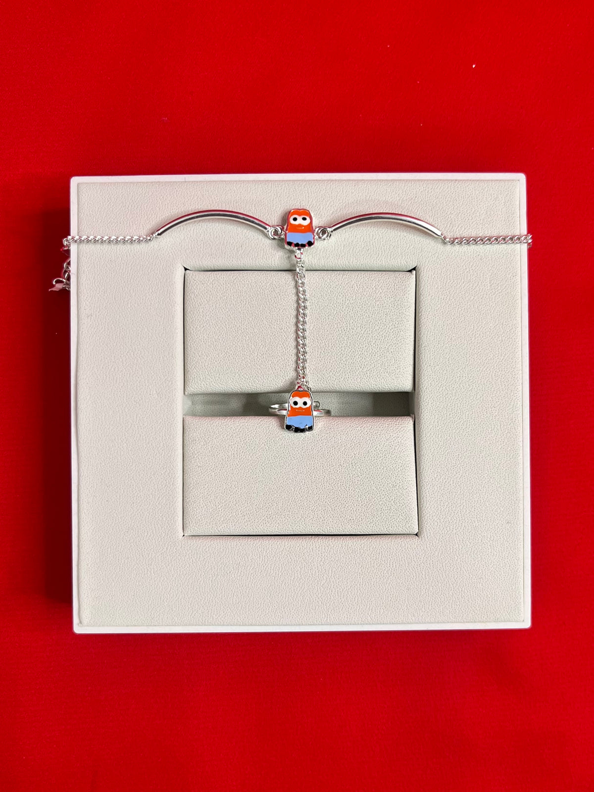 Kids Adjustable Bracelet With Attached Adjustable Ring 💍