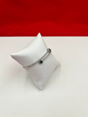Green Gemstone Bangle Bracelet