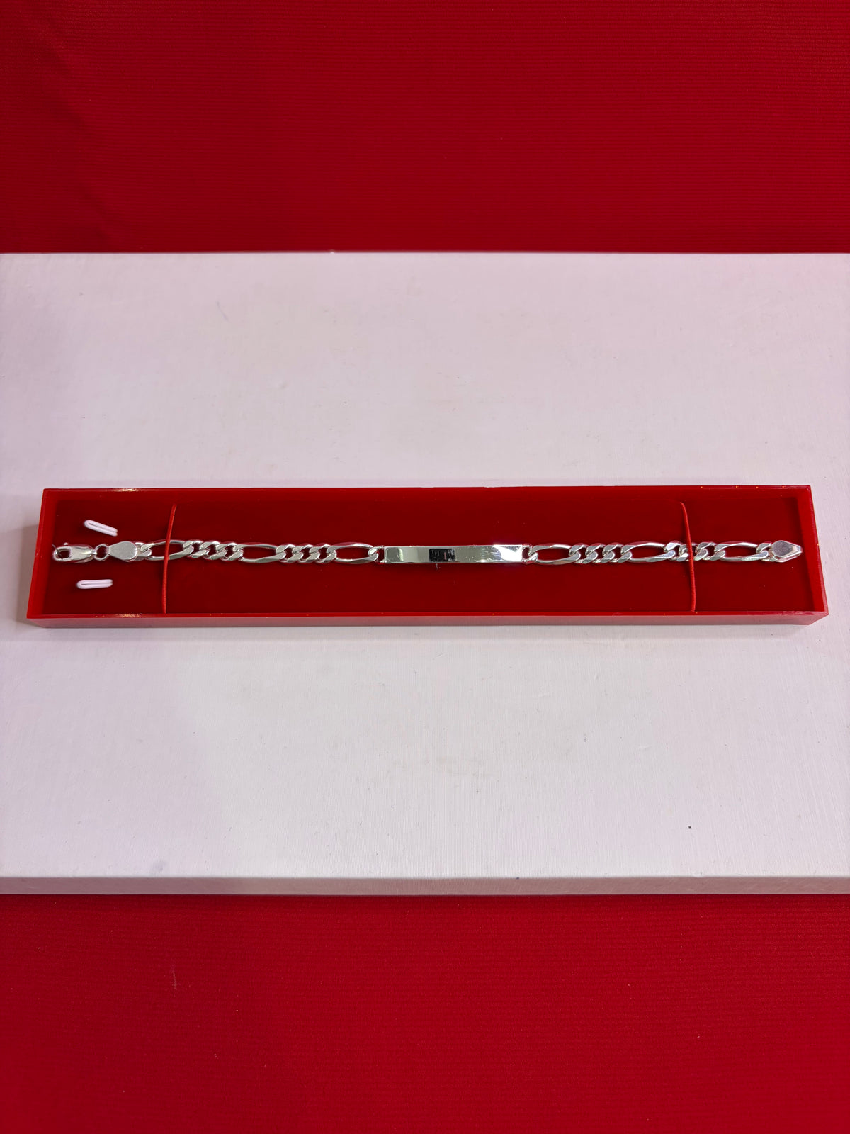Pure Silver Rakhi Name Engraving Bracelet (NB26)