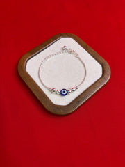 Women’s Evil Eye Silver Bracelet Wb117 (6.5-8.0”Inch)