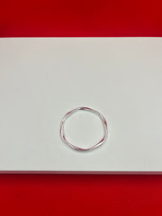 Elegant Twisted Silver Bangle 2.2