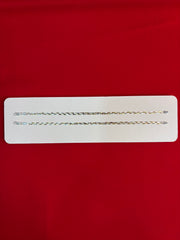 Pure Silver Three Tone Braided Anklets (WA152)
