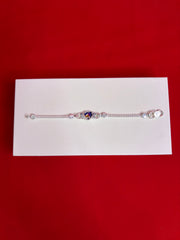 Kids Pure Silver Rakhi Bracelet (KSR8)
