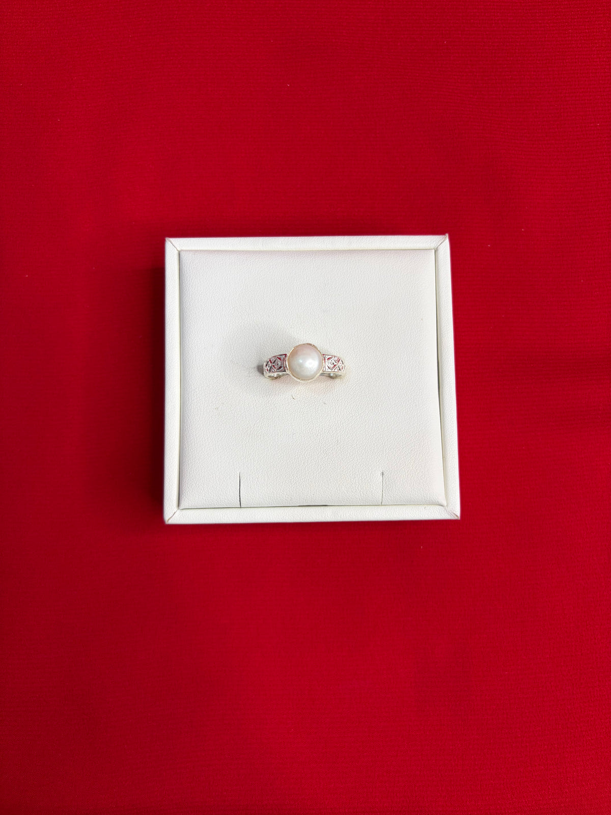 Pure Silver Pearl Ring Size 9.5 (PR13)