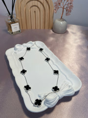 Black clover leaf Necklace