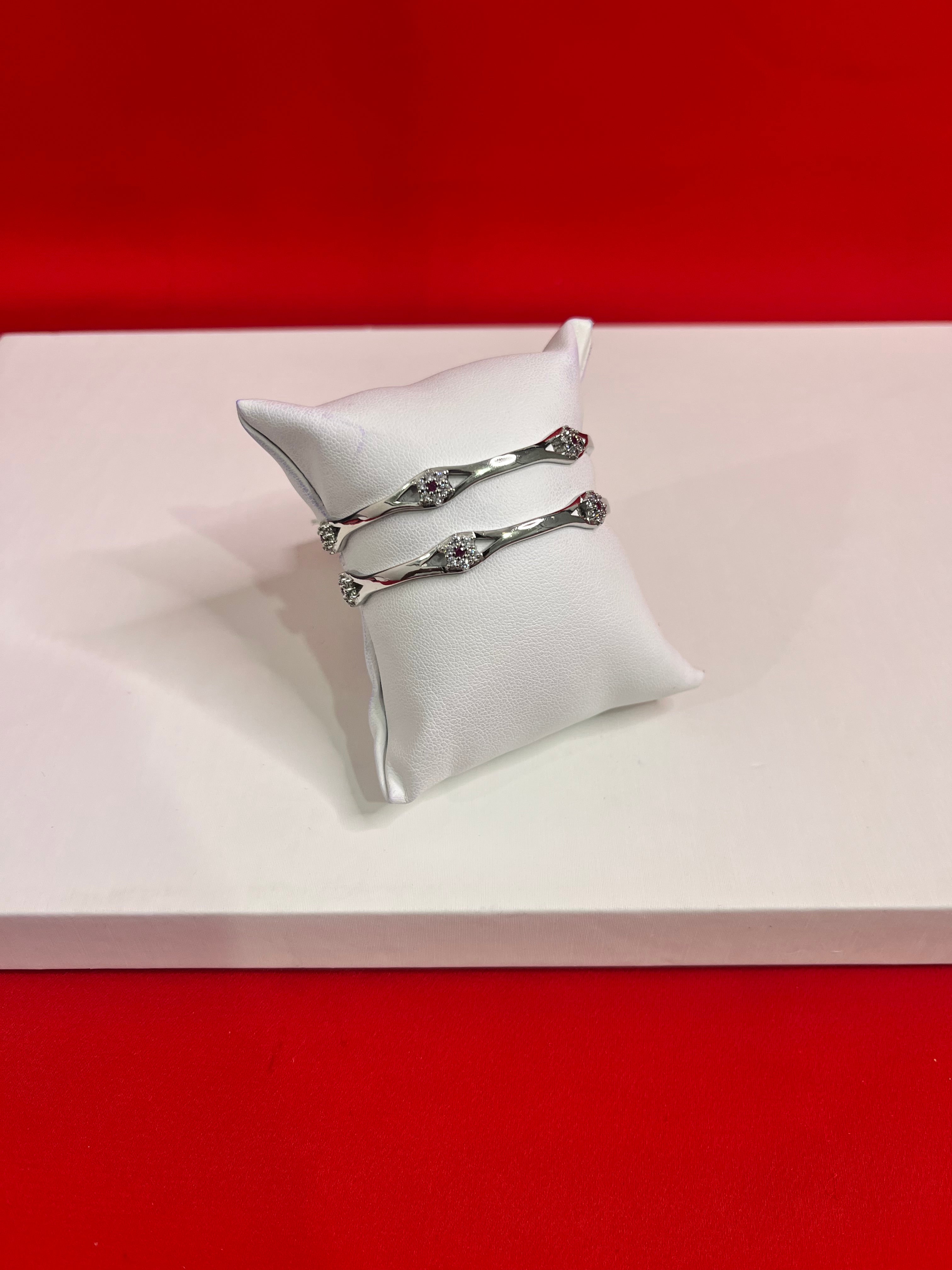 Pure Silver Bangle Pair 2.1