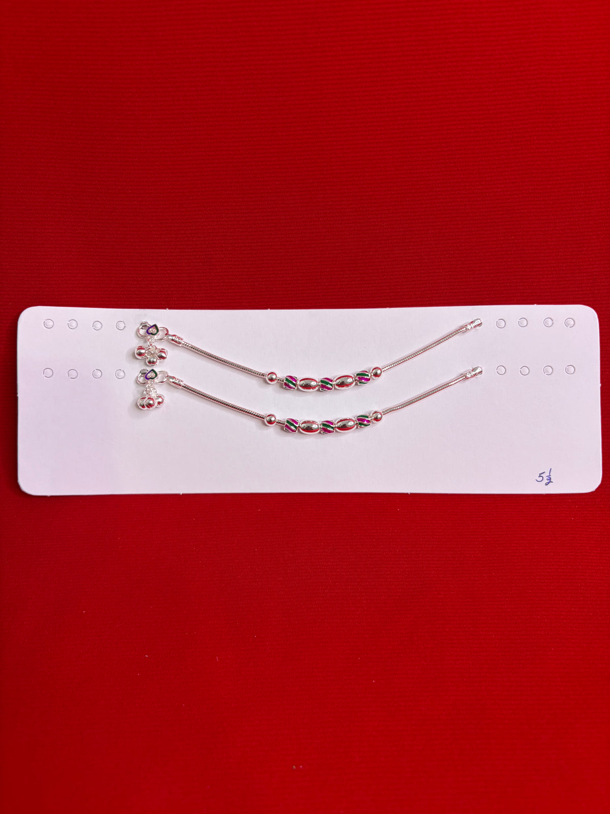Pure Silver Anklets (5.5 Inch) (KA119)