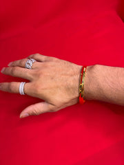 Pure Silver 24k Gold Plated Kada 2.6” (MK102)