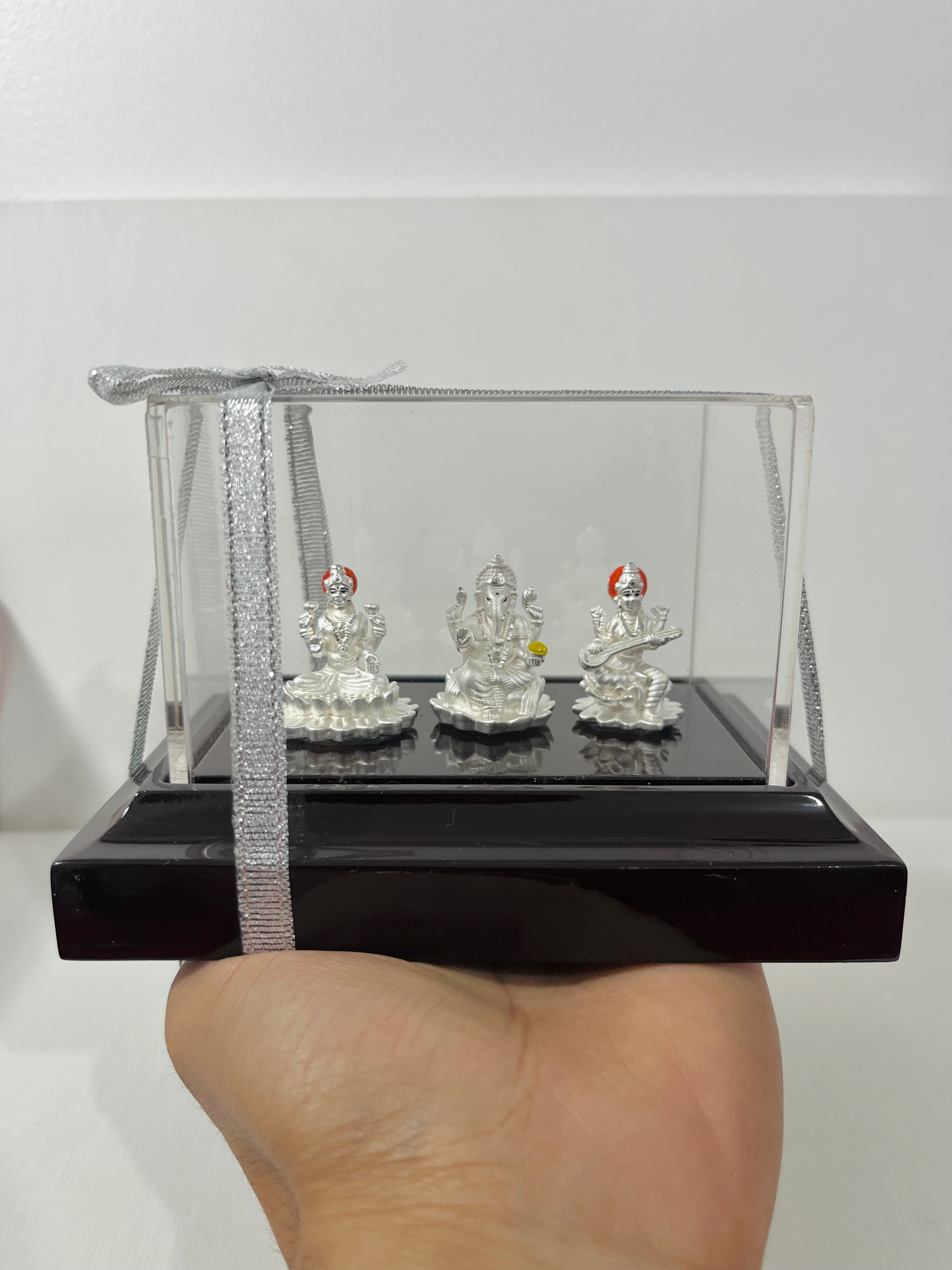 Pure Silver Laxmi,Ganesh,Srswati Idol (SS34)