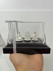 Pure Silver Laxmi,Ganesh,Srswati Idol (SS34)