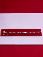 Pure Silver Rakhi Name Engraving Bracelet (NB14)