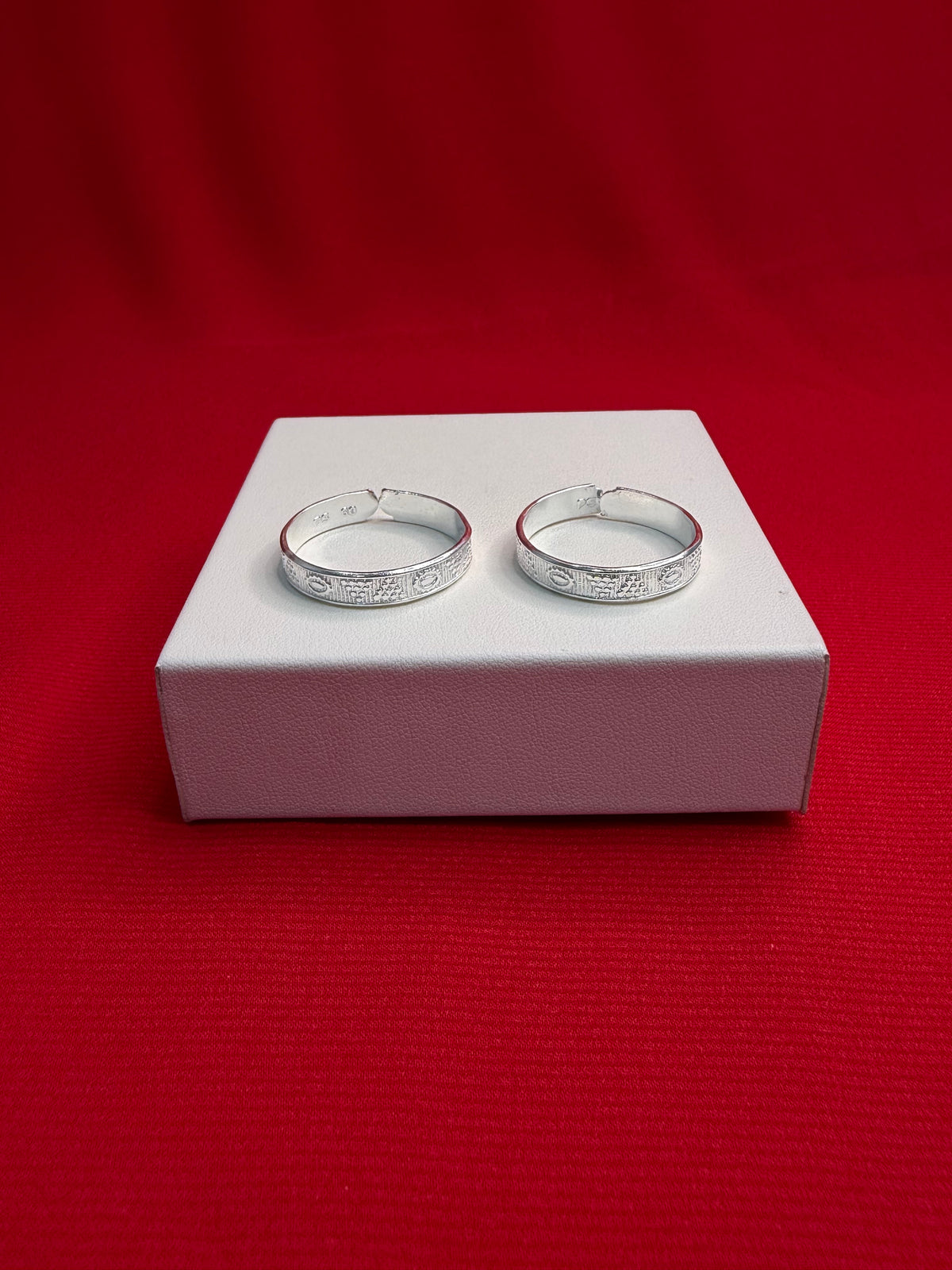 Pure Silver Toe Rings Pair (Big Toe Size) (TR7)