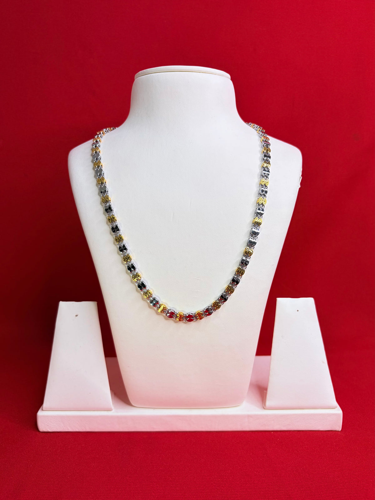 Pure Silver Two Tone Chain 22” (Sc128)