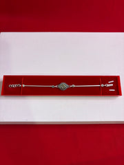 Pure Silver Rakhi Bracelet 7-8”(SR27)