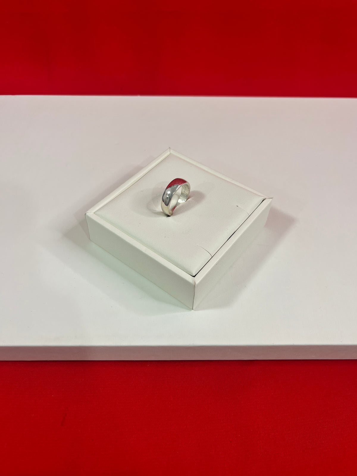 Pure Silver Plain Band Size 8