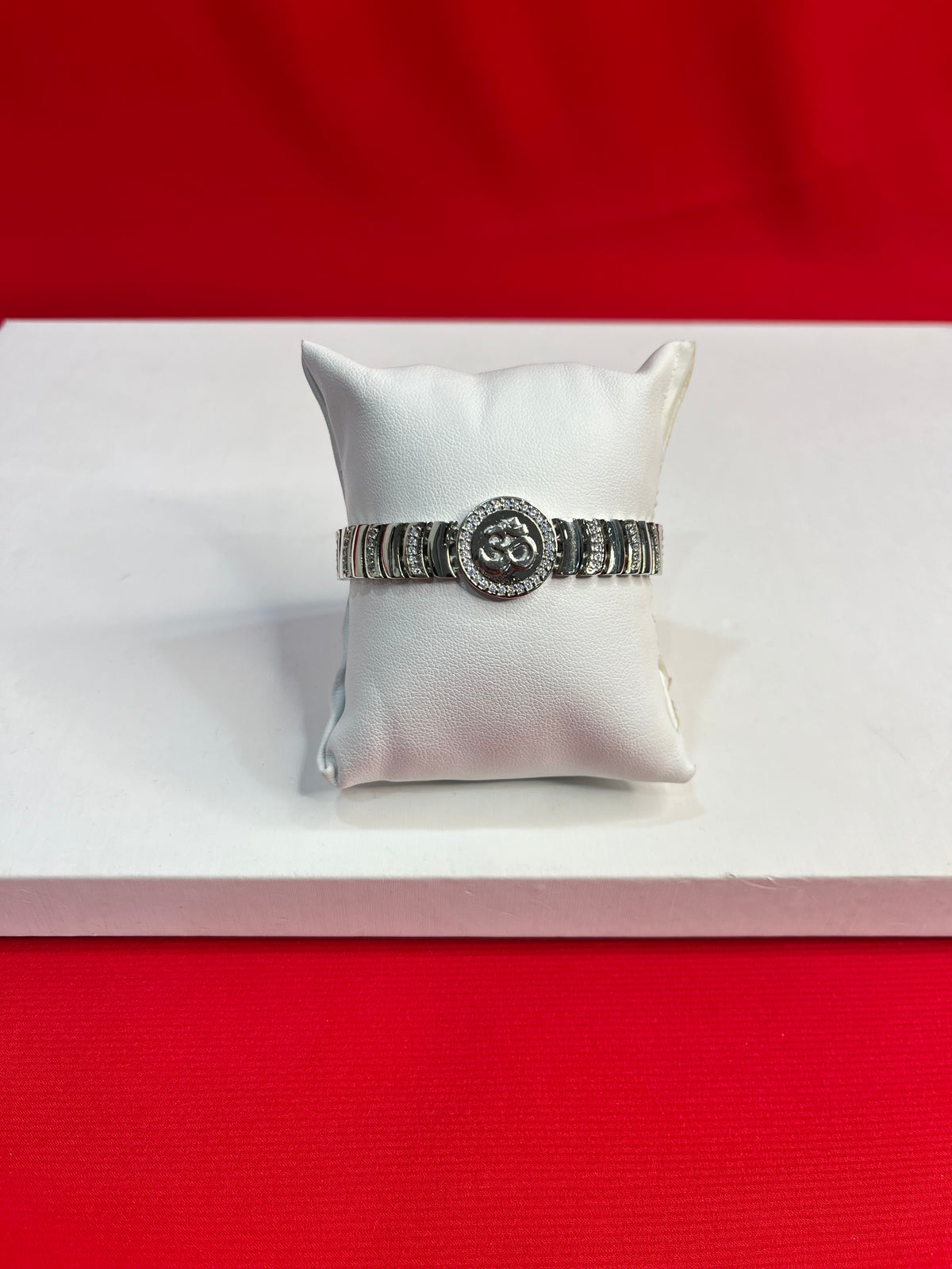 Men Silver OM Icedout Bracelet (MB158)