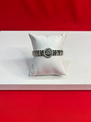 Men Silver OM Icedout Bracelet (MB158)