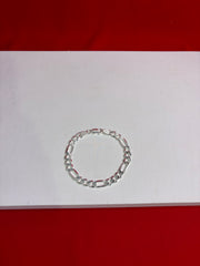 Men’s Pure Silver Figaro Bracelet (MB129)