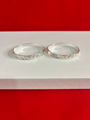 Pure Silver Bangle Pair 2.2