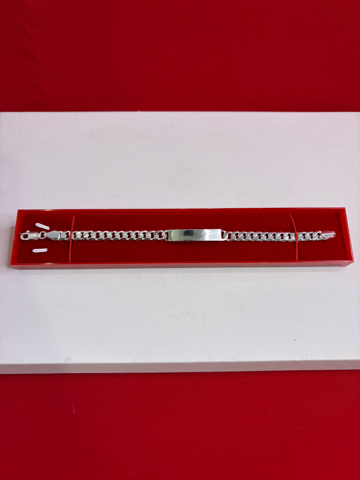 Pure Silver Rakhi Name Engraving Bracelet (NB34)