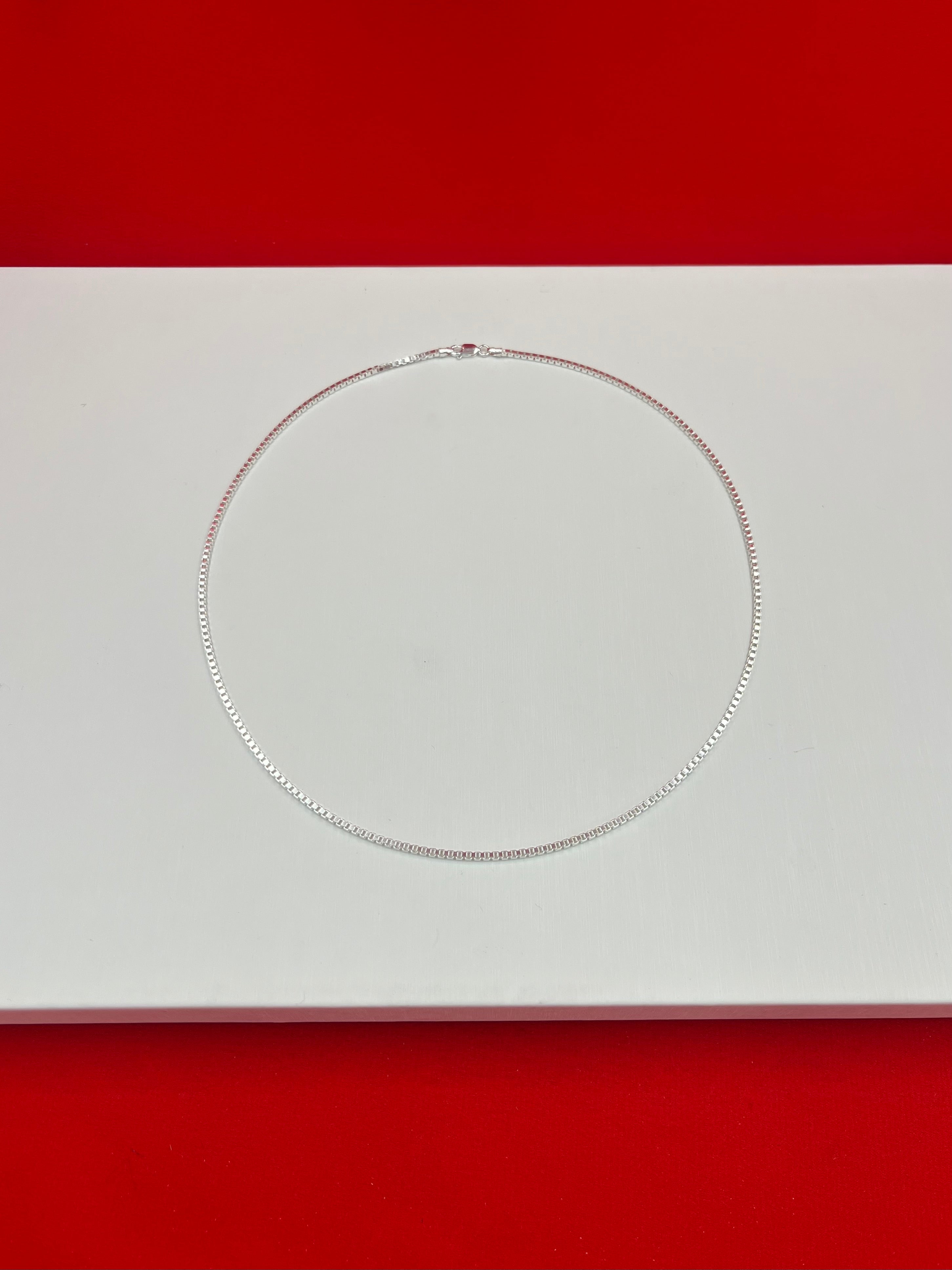 Box Pure Silver Chain 20” Sc38