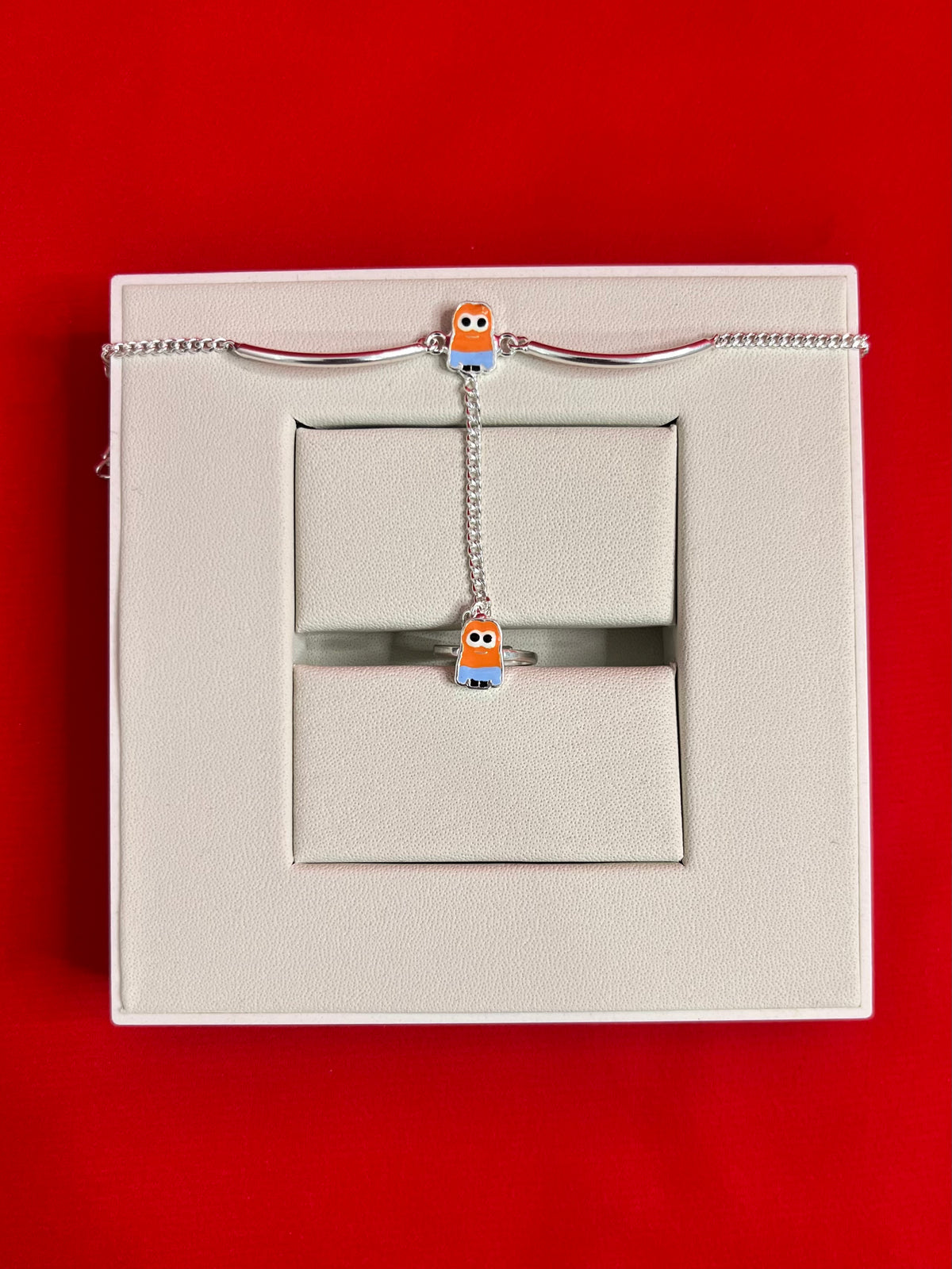 Kids Adjustable Bracelet With Attached Adjustable Ring 💍
