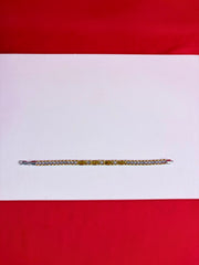 Men Pure Silver Two-Tone Bracelet (MB81)